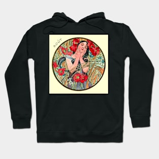 Art Nouveau August Calendar Alphonse Mucha Hoodie